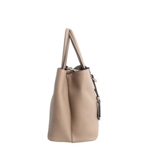 Leather Small 2Jours Tote Dove Grey, view 6
