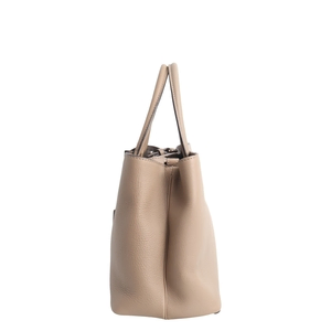 Leather Small 2Jours Tote Dove Grey, view 5