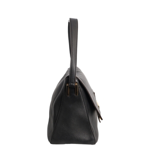 Leather Mama Baguette Shoulder Bag Black, view 4