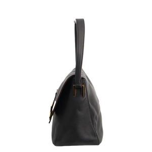 Leather Mama Baguette Shoulder Bag Black, view 5