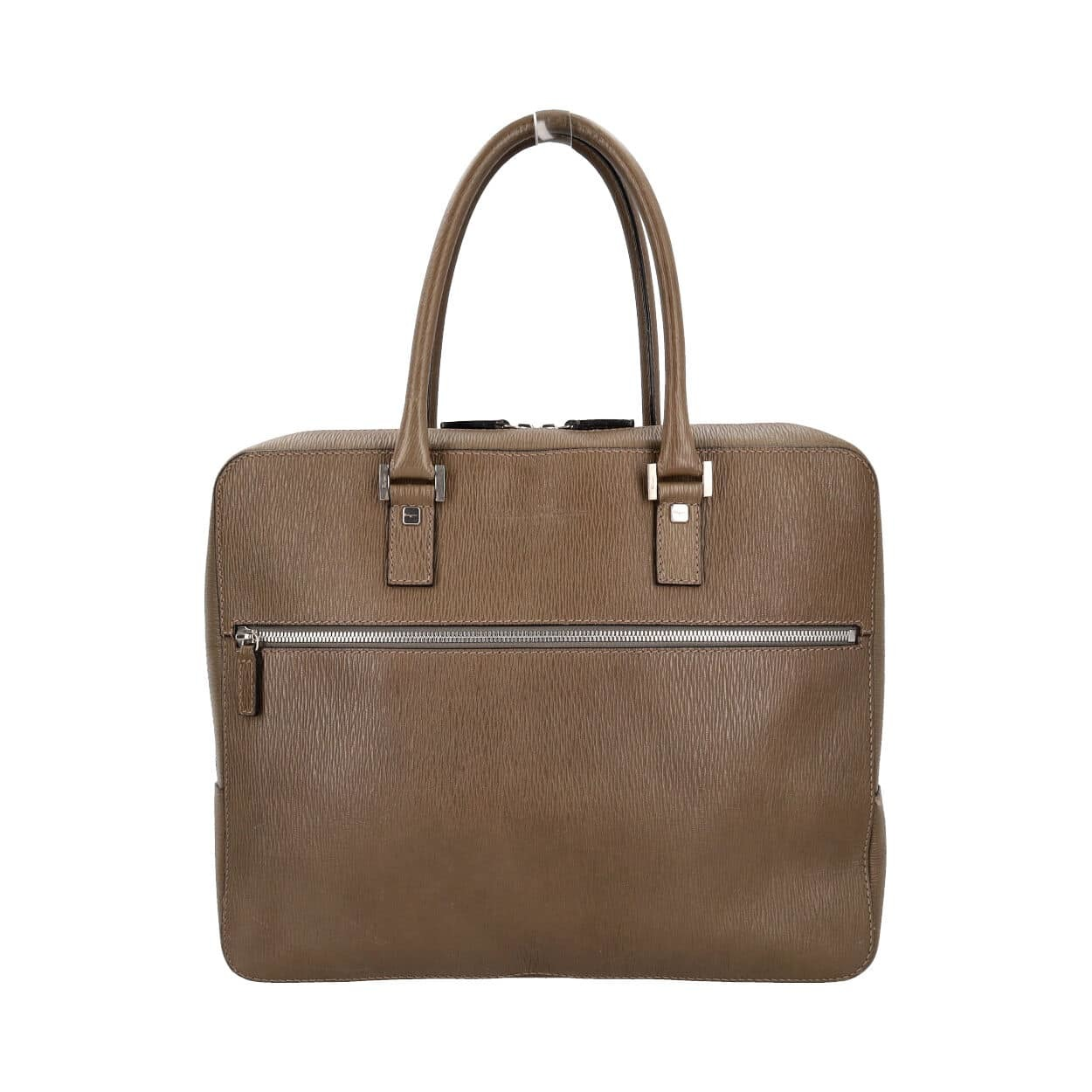 SALVATORE FERRAGAMO Leather Laptop Bag Green | Luxity
