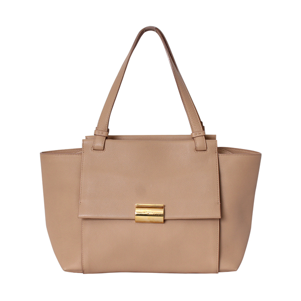 Leather Bitter Tote Beige
