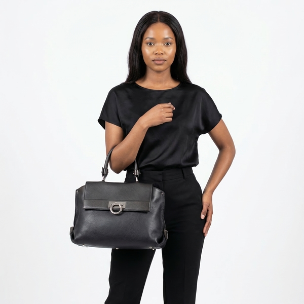 Leather Small Sofia Bag Black