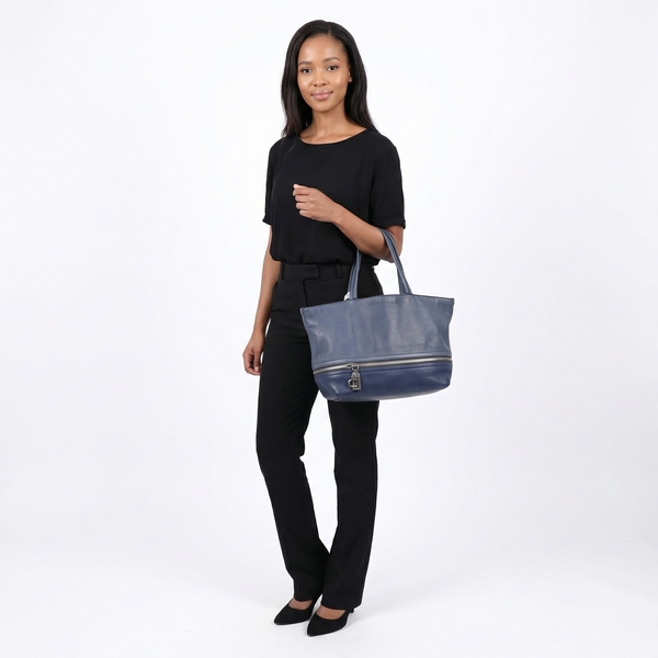 Leather Tote Tricolour