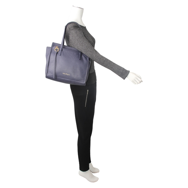 Leather Amy Tote Blue