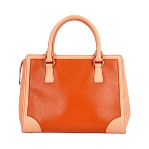 Saffiano Leather Beky Tote Orange, view 3