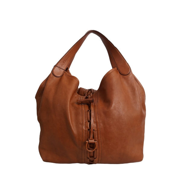 Leather Shoulder Bag Brown