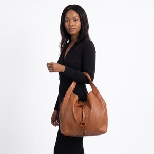 Leather Shoulder Bag Brown, view 8