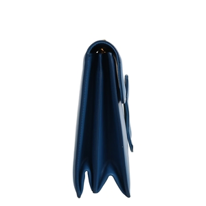 Leather Medium Thalia Shoulder Bag Blue, view 4