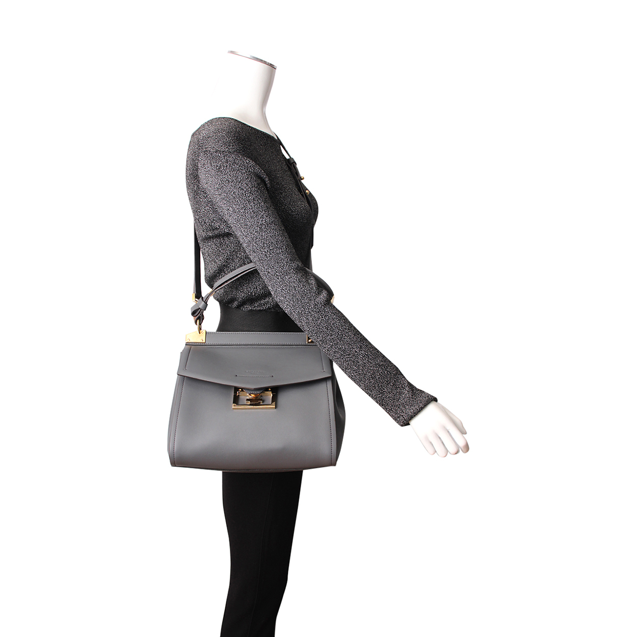 GIVENCHY Leather Mystic Small Bag Grey | Luxity