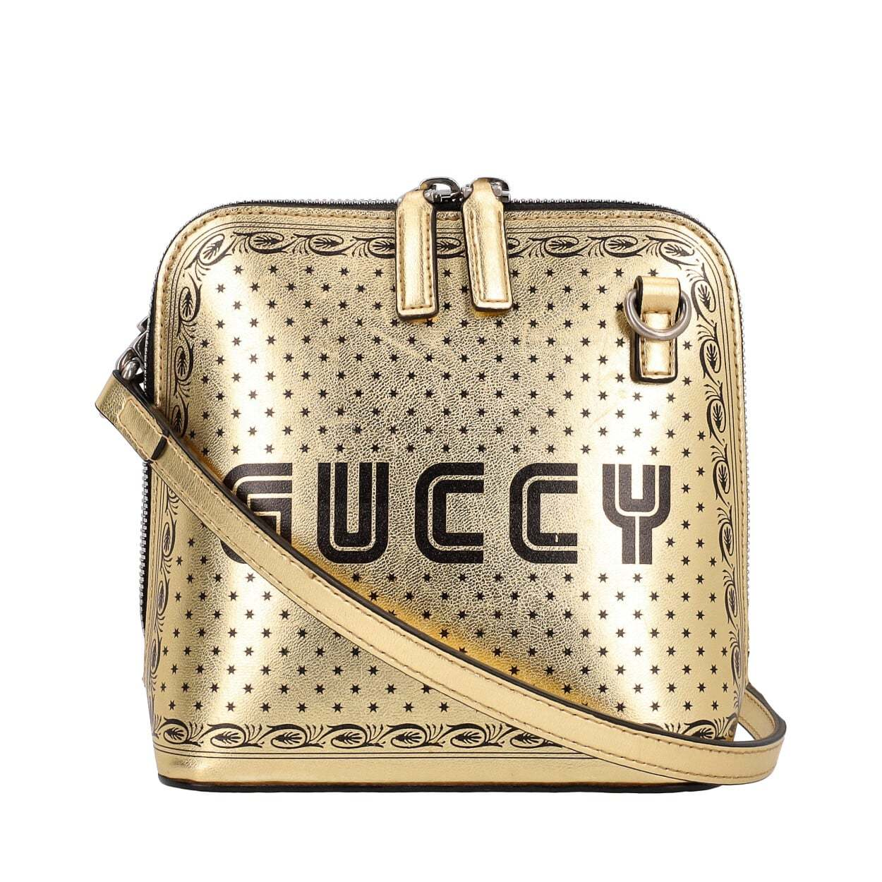 GUCCI Metallic Guccy Mini Crossbody Gold/Black | Luxity