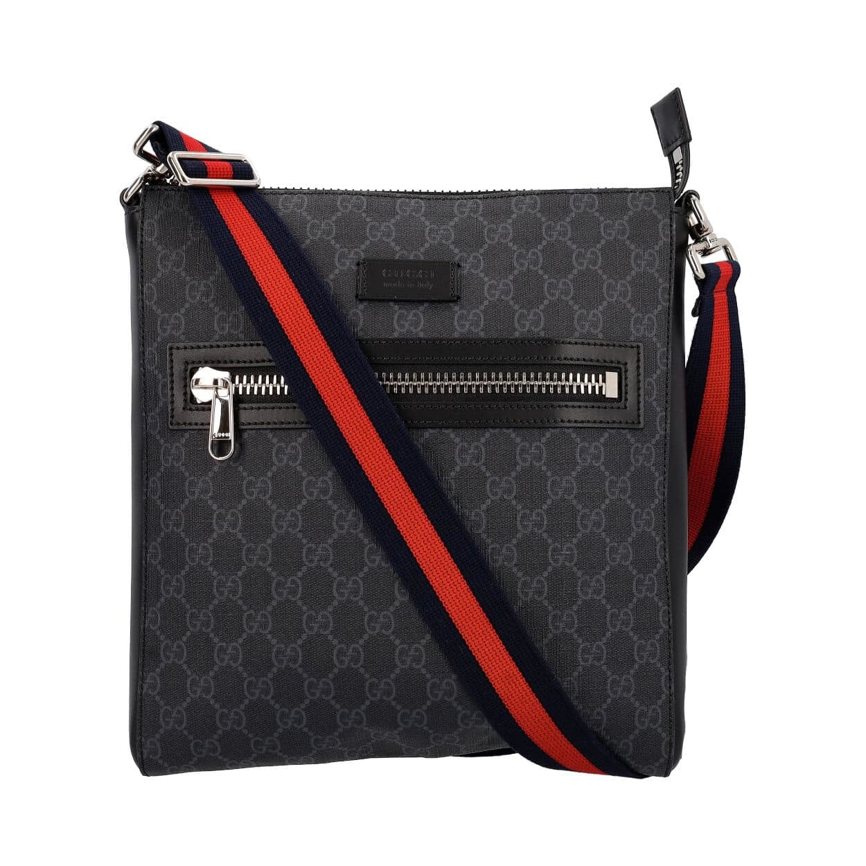 GUCCI Supreme GG Messenger Bag Black/Grey | Luxity