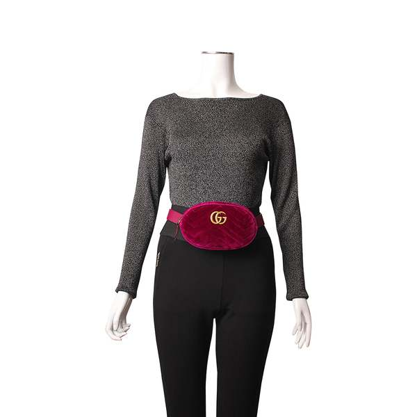 Velvet GG Matelasse Belt Bag Purple - S: 95 (38)