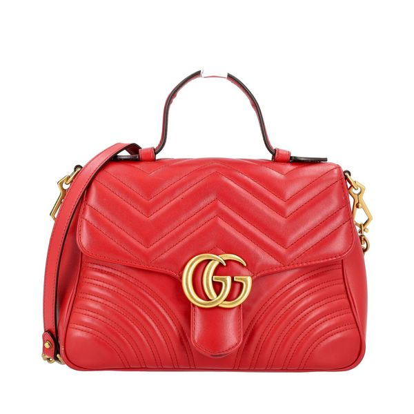 Marmont GG Small Top Handle Bag Red