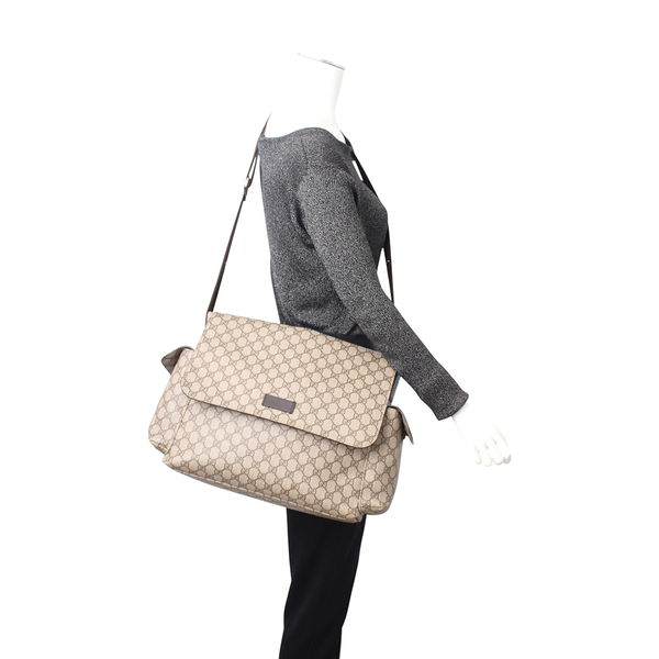 Supreme GG Medium Diaper Bag Beige/Ebony