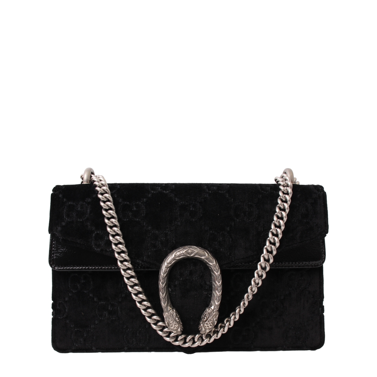 GUCCI Velvet GG Small Dionysus Shoulder Bag Black | Luxity
