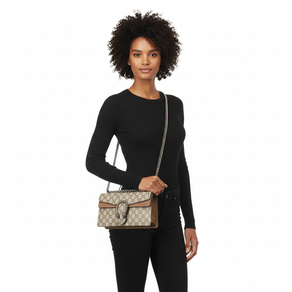 Supreme GG Dionysus Medium Shoulder Bag Beige