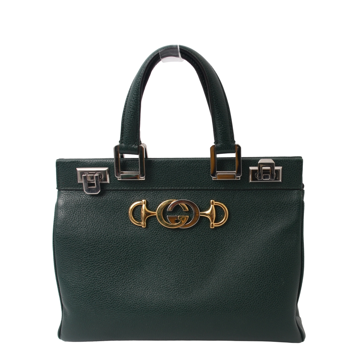 GUCCI Leather Zumi Small Bag Green | Luxity