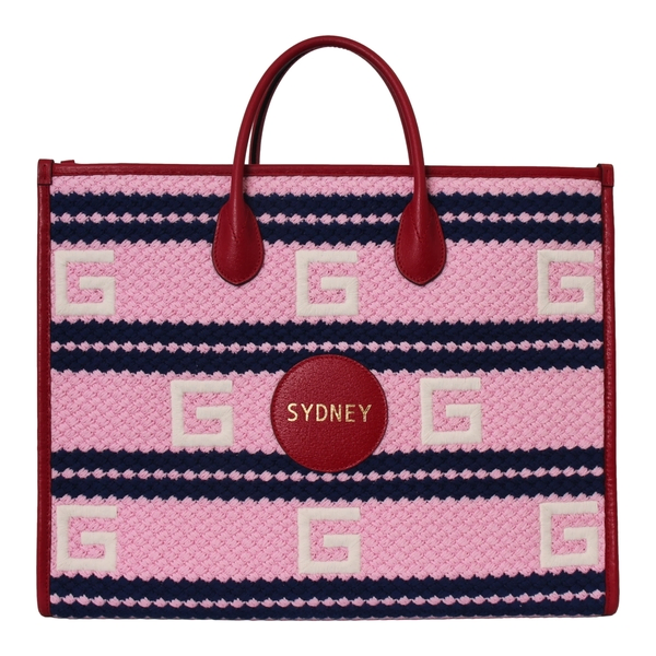 Embroidered Sydney Tote Pink