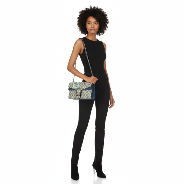 Supreme GG Bloom Dionysus Small Shoulder Bag Blue