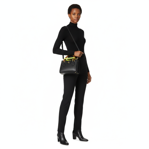 Leather Diana Small Tote Black