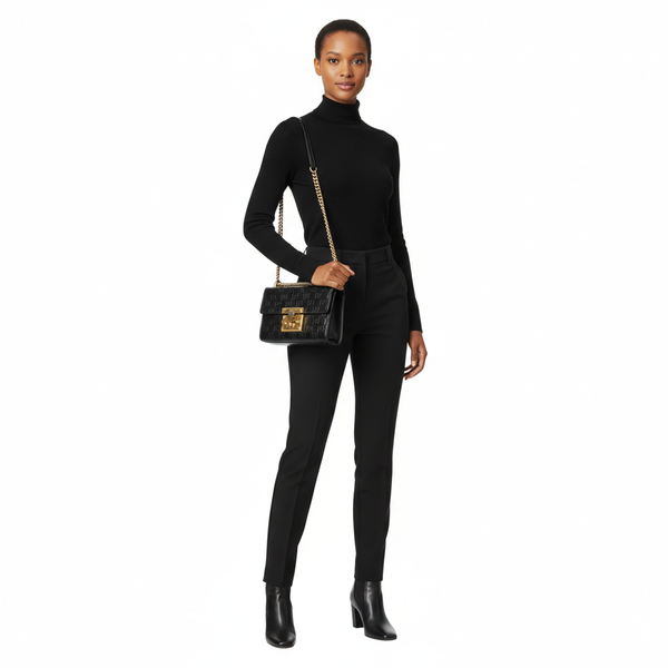 Guccissima Small Padlock Shoulder Bag Black