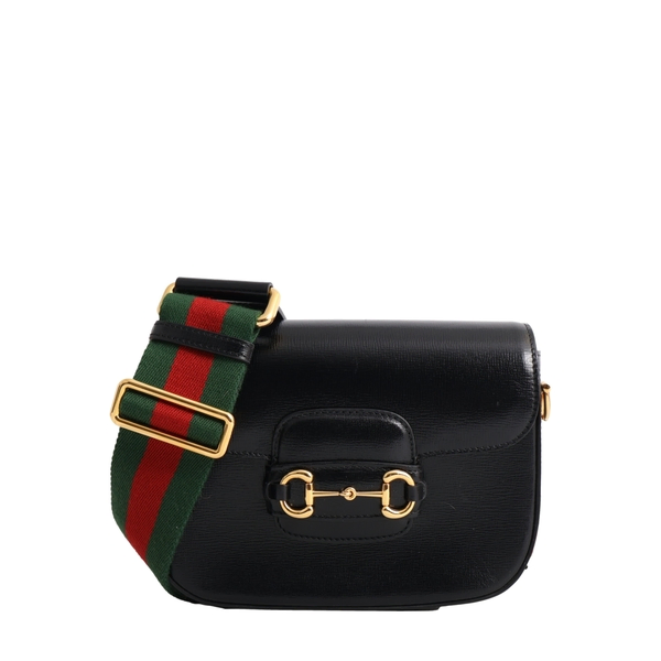 Leather 1955 Horsebit Small Shoulder Bag Black