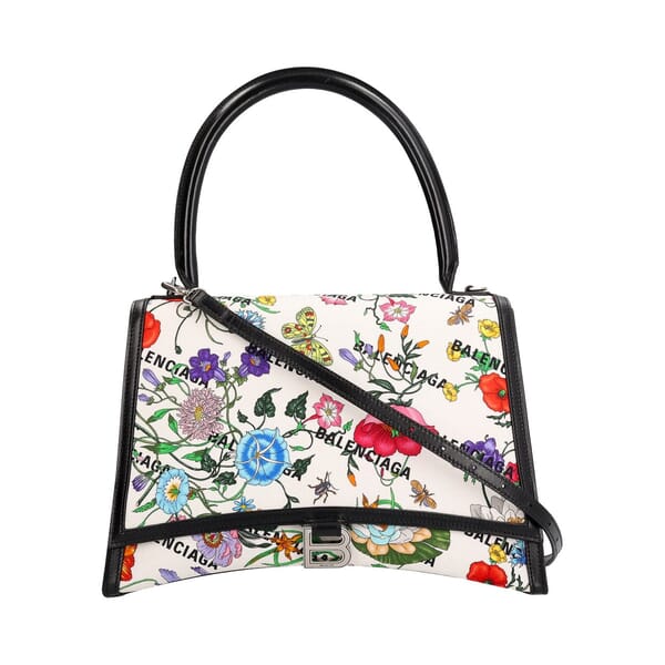 x GUCCI Canvas Hourglass Shoulder Bag Floral