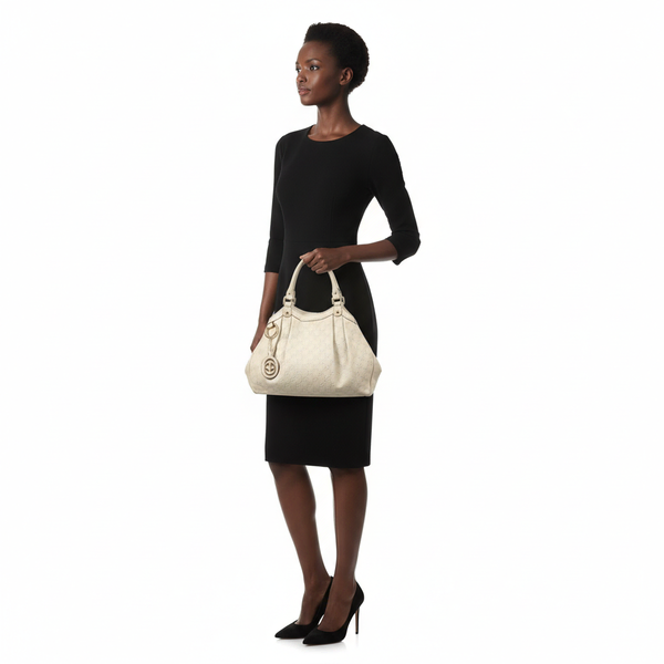 Guccissima Sukey Tote Ivory