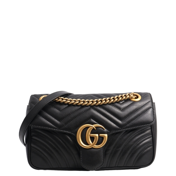 Marmont GG Medium Shoulder Bag Black