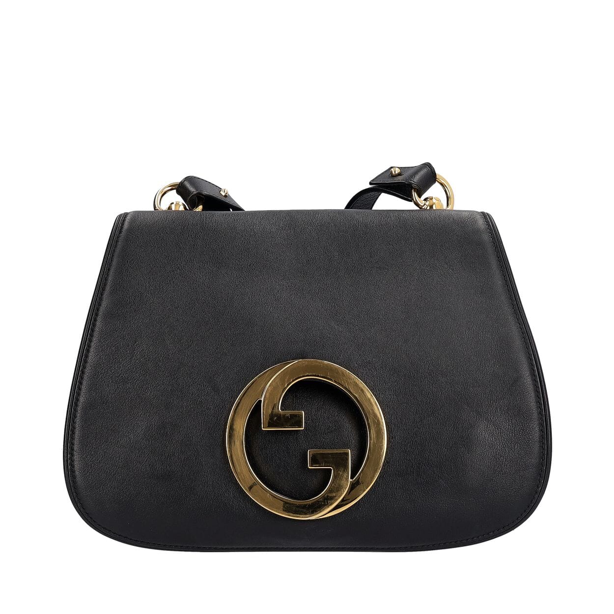 GUCCI Leather Medium Blondie Shoulder Bag Black | Luxity