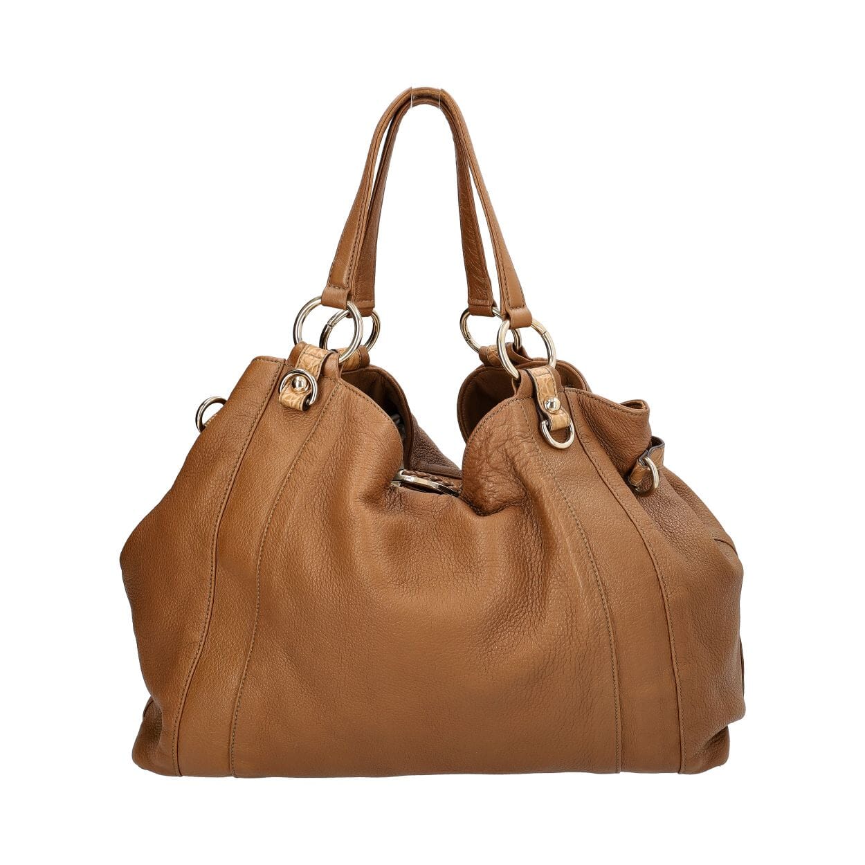 GUCCI Leather G Wave Hobo Brown | Luxity