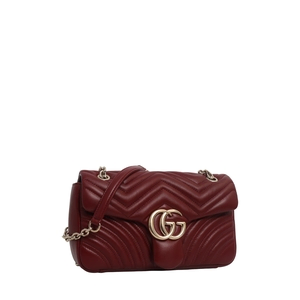 Marmont GG Medium Shoulder Bag Burgundy, view 2