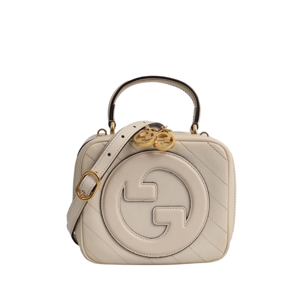 Leather Blondie Small Top Handle Shoulder Bag White