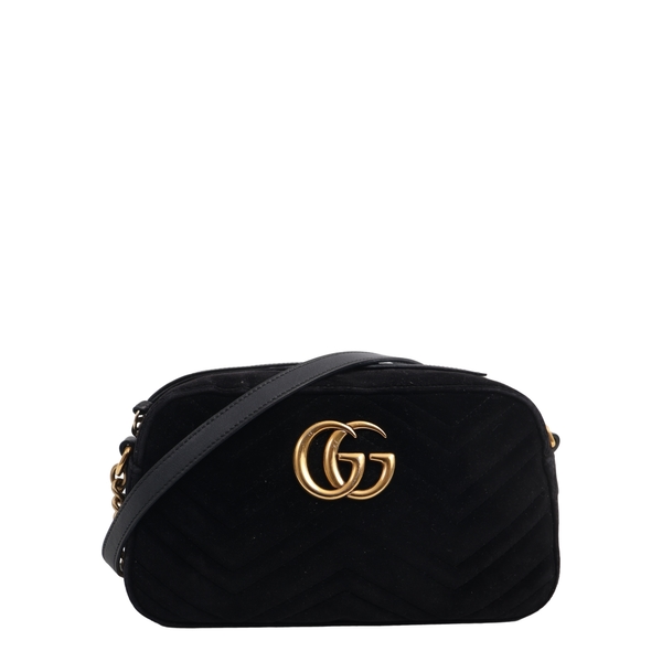 Velvet GG Matelasse Small Shoulder Bag Black