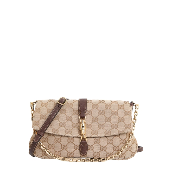 Canvas GG Aperitivo Medium Shoulder Bag Beige