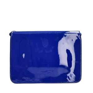 Patent Bright Bit Shoulder Bag Blue, view 3