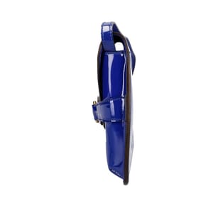 Patent Bright Bit Shoulder Bag Blue, view 5