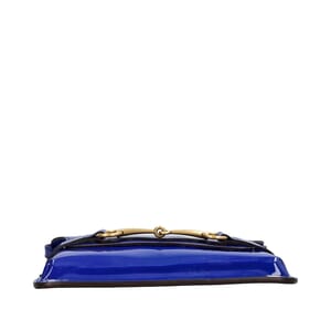Patent Bright Bit Shoulder Bag Blue, view 6