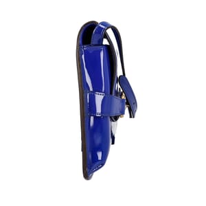 Patent Bright Bit Shoulder Bag Blue, view 4