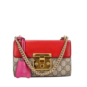 Leather/Supreme GG Small Padlock Shoulder Bag Multicolour