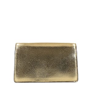 Metallic Leather Dionysus Super Mini Shoulder Bag Gold, view 3