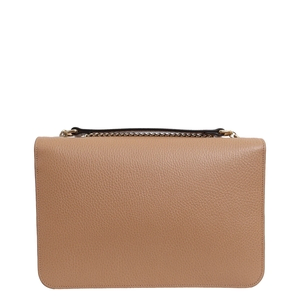 Leather Interlocking G Shoulder Bag Beige, view 3