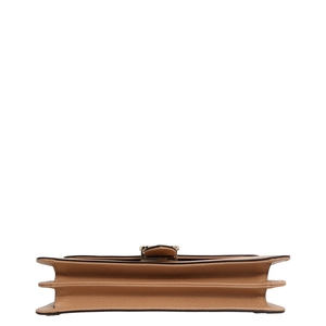 Leather Interlocking G Shoulder Bag Beige, view 6
