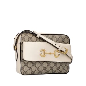 Supreme GG Horsebit 1955 Small Shoulder Bag Beige/Ivory, view 2