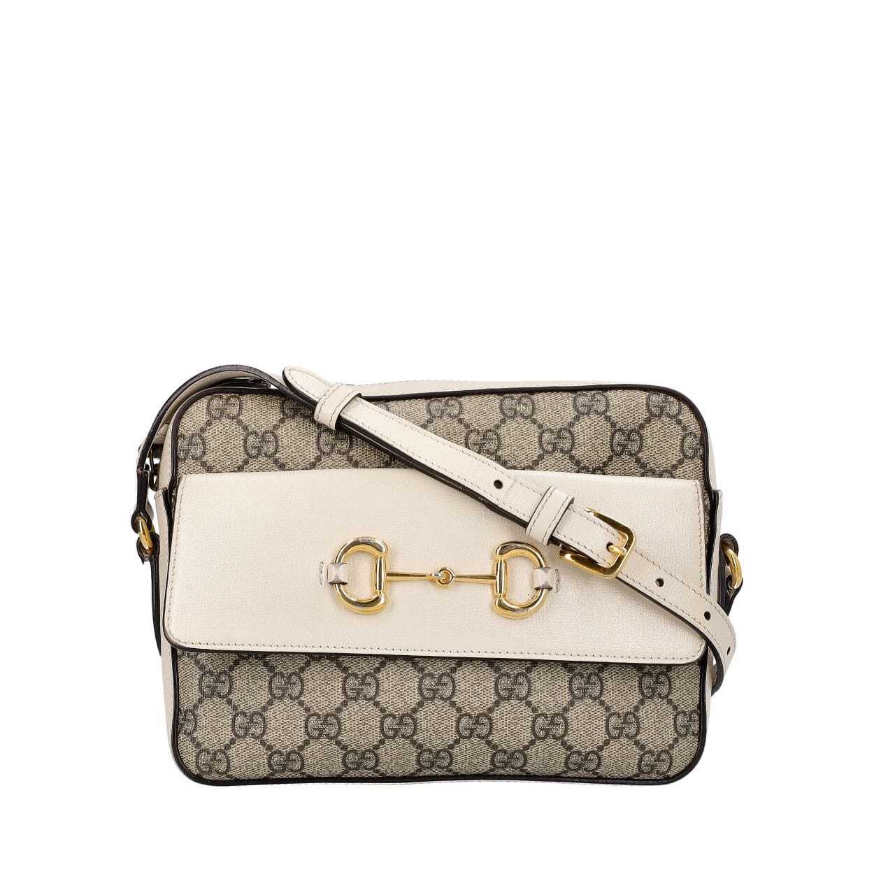 Supreme GG Horsebit 1955 Small Shoulder Bag Beige/Ivory