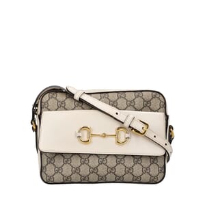 Supreme GG Horsebit 1955 Small Shoulder Bag Beige/Ivory