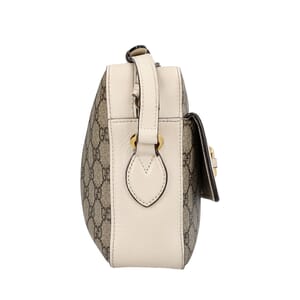 Supreme GG Horsebit 1955 Small Shoulder Bag Beige/Ivory, view 4