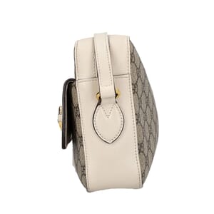 Supreme GG Horsebit 1955 Small Shoulder Bag Beige/Ivory, view 5