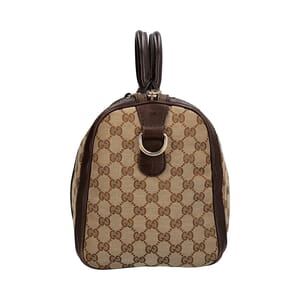 Canvas GG Vintage Joy Boston Bag Beige/Brown, view 6